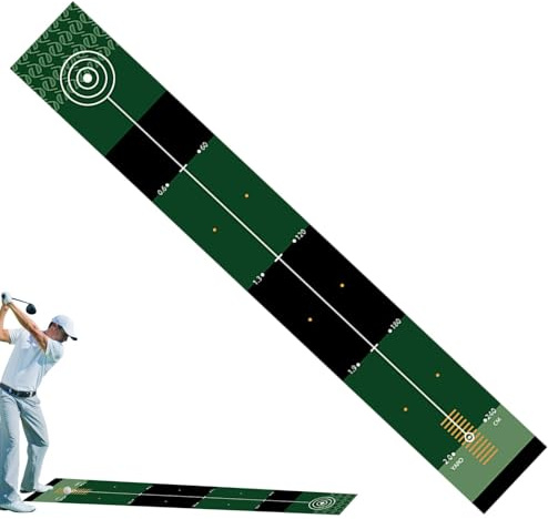 Golfputtmatta, bärbara golfträningsmattor, träningsmatta, träningsutrustning, inomhusboll puttning grön med halkfri baksida för män kvinnor, 50 300 cm