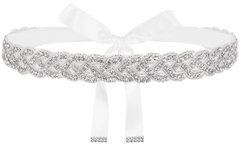 ZORVUJI Cinturón de Pedrería para Vestidos de Noche, Cinturón Mujer Fajín, Cinturón Mujer Fiesta para Bodas y Vestido de Fiesta Mujer