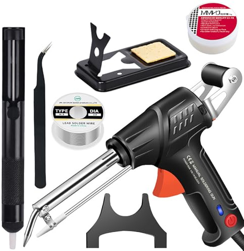 Soldador Láser Industrial Con Calefacción Interna | Kit De Pistola De Hierro De Soldadura Multifunción 6 En 1-herramienta De Soldadura Portátil Para Uso De Metalurgia,Diario E Industrial(Color:negro)