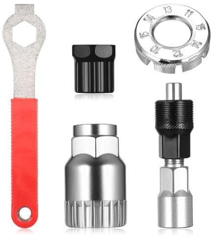 YiLUXmyyxgs 5 Pcs Extracteur de Manivelle et Outil de Pédalier Vélo, Outil Réparation de Vélo Démonte Pédalier VTT avec Clé de 16 mm, Demonte Pedalier Velos pour Démontage Manivelles de Vélos