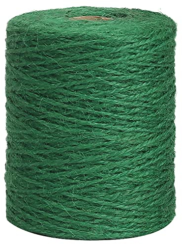 Vivifying 200m/656 Feet Green Garden Twine, 2mm Jute Twine String for Climbing Plants, Gardening, Tomatoes, Vines, Floristry, Bundling and Crafts