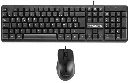 Tacens Anima ACP0, Pack Clavier et Souris per PC, 1200DPI, Clavier Membrane, ES
