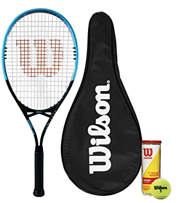 Wilson Tour Slam Lite Tennisschläger, komplette Schutzhülle und 3 Wilson Tennisbälle