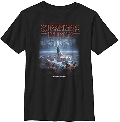 Stranger Things pojkar Strange Pumpkins kortärmad T-shirt, svart, M