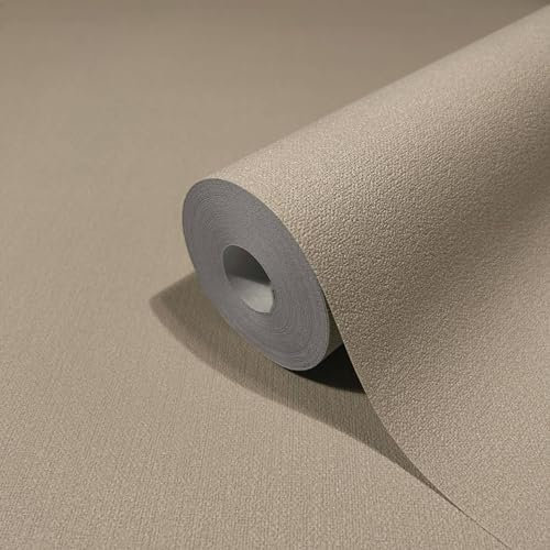 Marburg Tapete Beige Uni Modern GZSZ für Wohnzimmer oder Schlafzimmer Made in Germany 10,05 x 0,53m