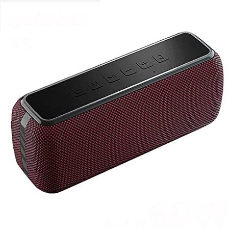 Set Altoparlanti Altoparlante Bluetooth wireless 80W Subwoofer Soundbar Telefono cellulare Carica Soundbox Echo Wall Music Center Colonna (Color : 60W Red, Size : Medium)