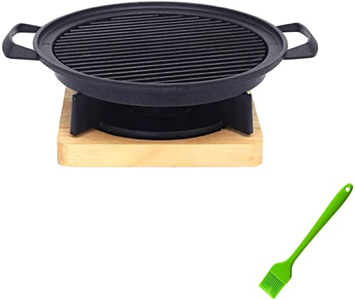 Barbecue Holzkohlegrill Mini-Grill rund mit Desktop tragbarem Grill Outdoor Indoor Barbecue Holzkohlegrill Mini 7 Zoll Yakiniku Grill Antihaft