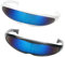 Luzhengyang Futuristic Cyclops Visor Glasses 2 pcs Set | Novelty Funny Party Eye Mask with Mono Lens | Alien Cosplay Space Robot Sunglasses | White Black Blue Mirror Frame | Kids Adults