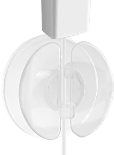 Organizador de cables para bobinador de cables, caja organizadora de cables redonda adhesiva, soporte transparente para cables, enrollador de cables, organizador de cables de gestión de cables,