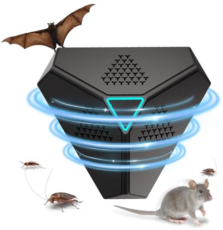 AILEDA Ultraschall Mäuseabwehr,Ultraschall Maus und Ratten 360°, elektronische Insektenschutz-Mausefallen, Schädlingsbekämpfung für Garten