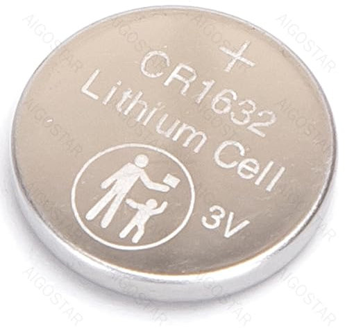 Batterie a bottone 3V CR1632, confezione da 5 pezzi, ideali per dispositivi elettronici e orologi.