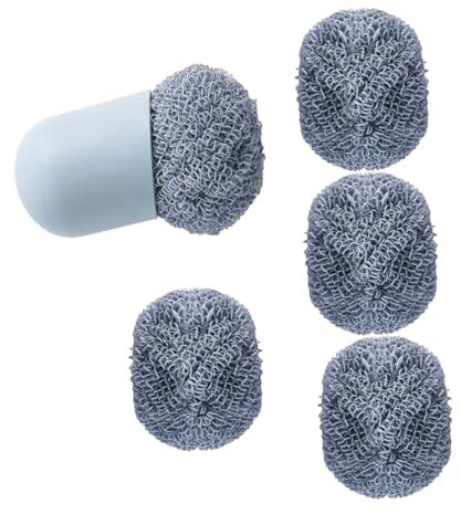 HAWILLOSCH Estropajo con Bolas Nano De Limpieza para Lavavajillas Barbacoa Ergonómico Accesorio De Cocina ()