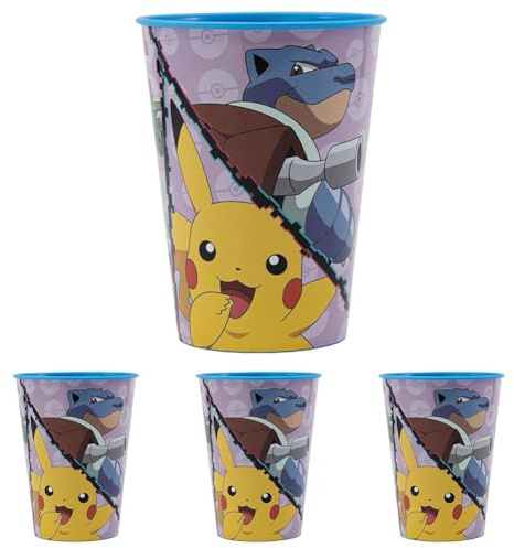 Stor GOBELET RÉUTILISABLE POUR ENFANTS EN PLASTIQUE SANS BPA 260 ML | POKEMON DISTORSION (Lot de 4)