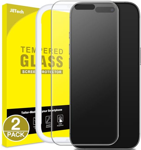 JETech Matte Skärmskydd för iPhone 17 Pro Max, 2-Pack | Antireflex 9H Härdat Glas, Anti-Fingeravtryck, Mjuk Beröring, Enkel Installation, Fodralvänlig