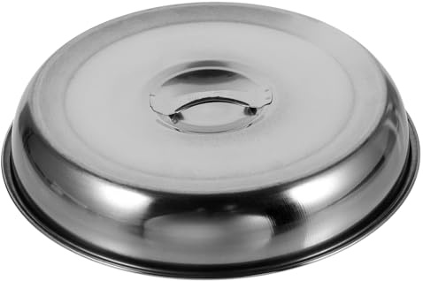 Gatuida Cubierta de Acero Inoxidable para Bistec Tapa Protectora para Alimentos Anti-Salpicaduras para Fundir Queso y Cocina