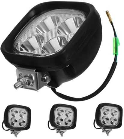 FIXOSHEE 4 pezzi Faro LED per Carrello Elevatore Luce di Lavoro ad Alta Luminosità Assemblaggio Faro Anteriore per Modelli Multipli Facile Installazione e Manutenzione