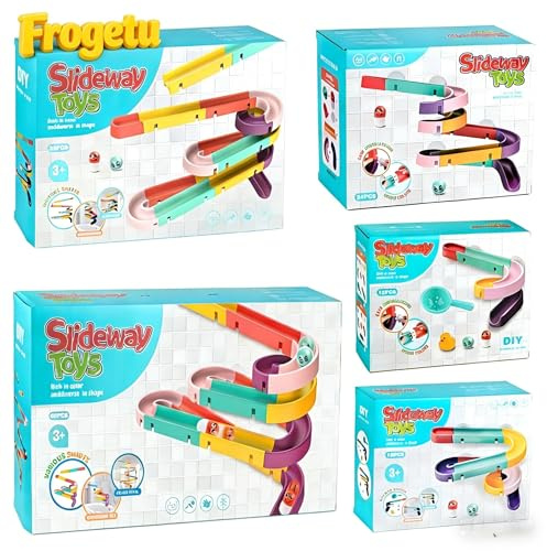 60 PCS Giocattolo da Bagno per Bambini – Pista Acquatica DIY con Scivolo, Giochi Bagnetto Creativi per Neonati e Bambini, Divertimento Educativo in Vasca o Piscina, Idea Regalo