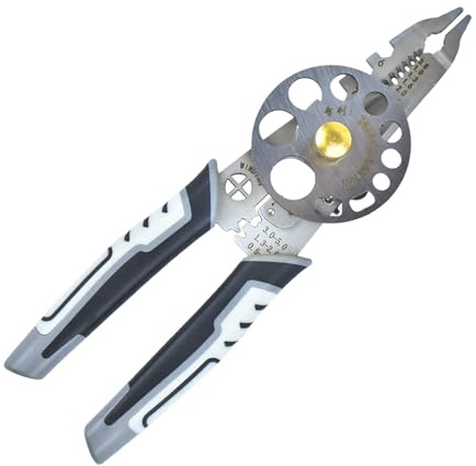 Pelacables para electricista – Herramienta de engarzado, pelado de cables, pinza de pelacables y river, para electricistas, bricolaje y trabajos