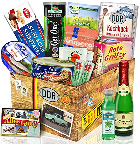 „DDR SPEZIALITÄTEN BOX“ Waren DDR/Geschenk für Freundin zu Geburtstag Schokolade