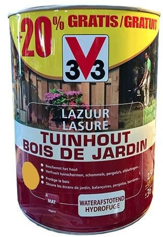 V33 Lasure Bois de jardin brun clair 3L