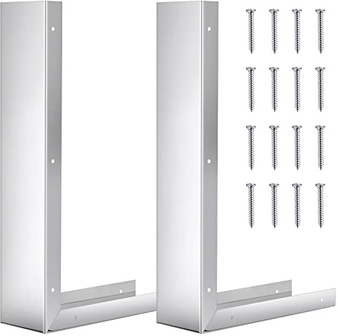 2 Pieces Stainless Steel Microwave Trim Kit 3'' Wide Built in Microwave Side Panel Filler Kit for Range Kitchen Countertop Oven with Screws 15.75 H x 11 D(Silver)