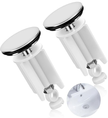 WuGU Tappo Lavandino Bagno Universale, 2 Pezzi Tappo di Scarico Universale da 40 mm per Lavabi, Tappi per Vasca da Bagno, Tappi per Lavabo, Tappo per Lavabo per Lavabo da Cucina e Bagno, Lavabo
