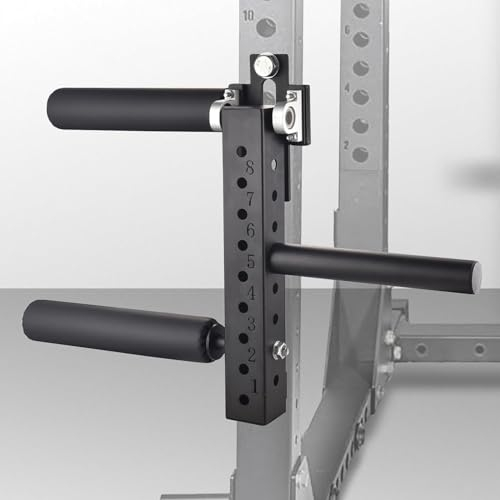 DPQYJPP 16/18/26 mm Power-Rack-montierte Beinstrecker- und Curlmaschine, sitzende Beinstreckerausrüstung, Verstellbarer, für Training der Unterkörper-Beinmuskulatur,18mm