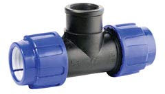 Raccord de serrage spécial 20 mm pour tuyau en polyéthylène, conduite d'eau en plastique, raccord vers. raccords, postes résiduels, 20 mm 3/4 IG pièce en T