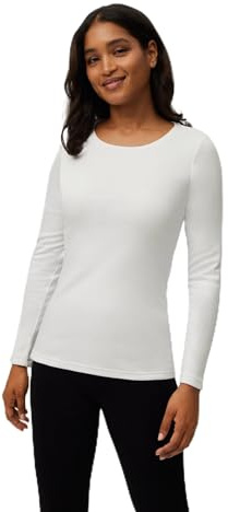 YSABEL MORA - Camiseta Térmica Algodón Manga Larga Cuello Redondo, Ropa Interior Confortable y Sostenible, Diseño Mediterráneo Hecho en Valencia, Ideal para Climas Fríos