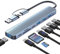 8-IN-2 USB C Hub, USB C Hub 3.0, Multiport Adapter mit SD&TF Kartenleser, USB 3.0&USB 2.0 Ports, USB-C Anschluss, USB Typ C Hub für MacBook Air/Pro, Galaxy, iPad, Windows usw