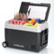 KROAK 45L Tragbarer Kompressor Kühlbox mit Schneidebrett, Elektrisch Autokühlbox Dual-Zone (-20°C bis +20°C), 12V/24V/230V, Rollen & Trennwand – für Camping, Auto, LKW, Wohnmobil