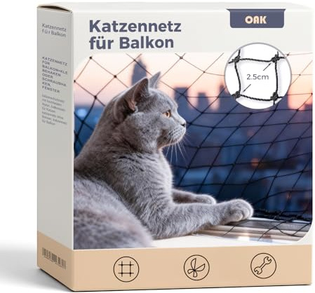 Filet Chat Balcon, Filet de Protection Chat, Nylon Forte résilience, Filets Anti Oiseaux, Filets pour Jardin(5x5m/noir,5x5m/noir)