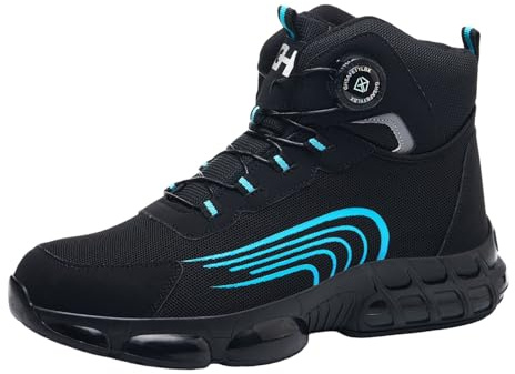 Bastwahl Chaussure de Securite Montante Basket Homme Femme Respirante Légère Basquette Basket Confortable Protection Anti-Perforation Antidérapante avec Embout en Acier 36-46 EU