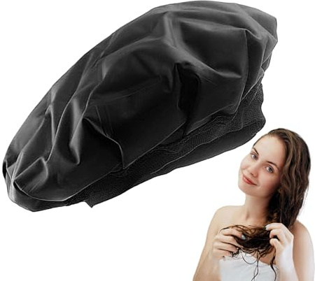 Chapeau chauffant au micro-ondes pour conditionnement en profondeur – Bonnet à vapeur en gel thermique, chapeau de traitement capillaire sans fil pour spa et maison | Chapeaus revitalisant réparateur