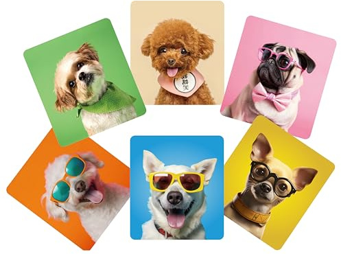 Microfiber Cleaning Cloths for Glasses, Multicolor, Cute Design,6 Pcs