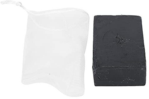 120 G Bio-Schwarzseife, Bambuskohle-Seife, Natürliche Schwarzseifen-Körperpflege, Öl- und Mitesser-Akne-Reinigungs-Gesichtsseife, Seife für Alle Hauttypen