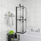HOMIUSE Faltbare Duschkabine ESG Schwarz 80x140 cm Duschwand Klappbar Duschwand für Badewanne Duschwand Glas Badewannenaufsatz Duschabtrennung Badewannenfaltwand Klares Aussehen Elegant & Modisch