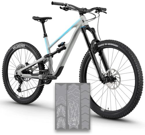 unleazhed Bike Protection BP01 S Frame Jasper JAUCH Edition White Glossy| Rahmenschutzfolie für Mountainbikes | Made in Germany | 10 -teiliges komplett Rahmenschutz-Set | extrem reißfest