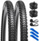 YunSCM 2Pcs 120TPI Nylon Pannensicher 29 Zoll Reifen 29x2.25 Mantel 57-622 und 2Pcs 29 Zoll Schlauch AV32mm kompatibel Mountainbike City Bikes Rennräder 29x2.20 29x2.25 29x2.30 Fahrradreifen Faltbarer