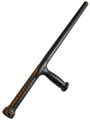 TEKKA BUDO Tonfa Hartplastik schwarz - 58 cm lang - Kobudo Selbstverteidigung Training