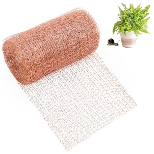 Gehanico Ruban De Cuivre Contre Les Escargots Parterres Surélevés pour Jardin Clôture Contre Les Escargots Couche Double Filet en Cuivre Piège à Escargots Ruban Cuivre Anti Escargots (127mm*6m)
