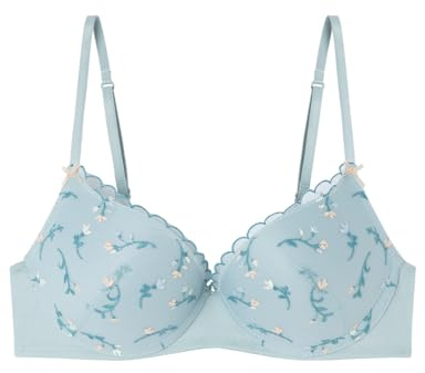 Gorgeous Sujetador Push up Bordado Flores Claro