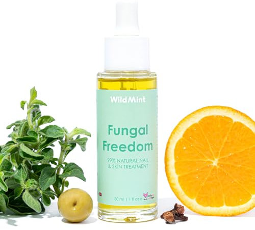 WildMint Fungal Freedom Nail & Skin Oil | Natural Antifungal Treatment with Tea Tree, Oregano & Clove | Soothes, Restores & Hydrates | Fungal Treatment for Toenails & Scalp | Vegan Made in the UK