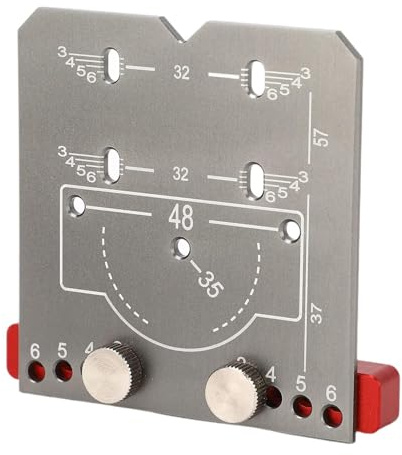 Sharplace Hinge Hole Opener Punch Locator Quick Template Hinges Mounting Door Hinge Jig Hinge Hole Jig Drill Guide for Window