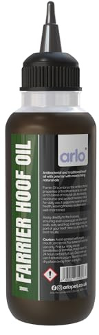 arlo. Farrier Hoof Oil with Stockholm Tar 500ml – Antibacterial Moisturising Treatment for Horses – Nourishes Dry, Cracked Hooves – Traditional Farrier Care Conditioner