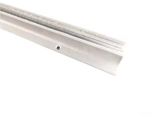 Guida a pavimento per porta scorrevole, binario in alluminio con rivestimento felpato, sistema di riduzione del rumore per porte interne in vetro, funzionamento silenzioso, 40 cm