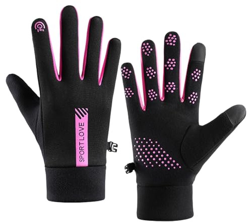 aiyraa Thin Winter Thermal Waterproof Gloves for Women - Winter Running Gloves with Touchscreen, Non-Slip Girp, Cold Resistant Hiking Essentials, Sports & Outdoors Cold Weather Gear