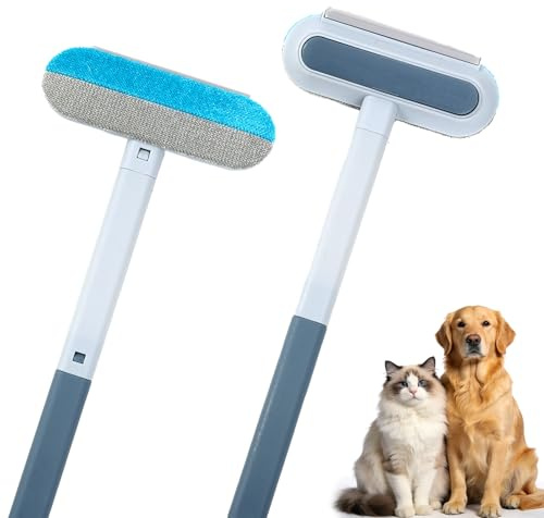 2 Pièces Multifonction Brosse Anti Poils Animaux,Épilateur pour Poils d'animaux 4 en 1,Brosse Anti-Peluches Réutilisable,pour Canapés,Tapis,Fenêtres Et Vêtements