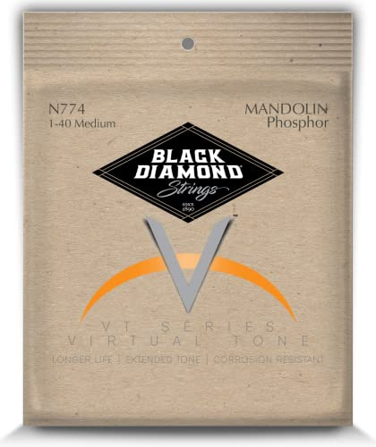 Black Diamond Strings® N774 Mandolin Phos Medium .011PM(2).015PM(2).026PBM(2).040PBM(2)