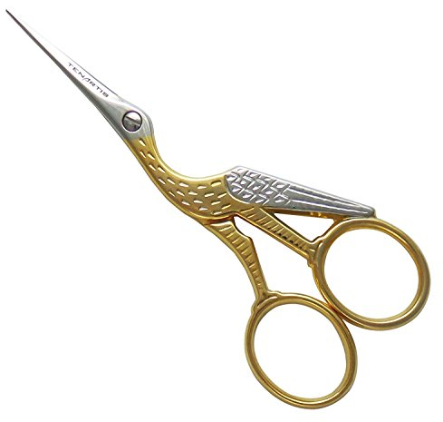 Tenartis 152 Storch Stickschere Vergoldet 11,5 cm-4,5 Profi-Qualität - Made in Italy